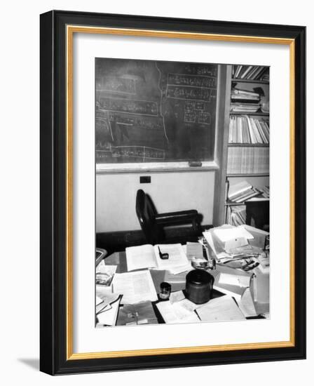 Albert Einstein's Study at the Institute for Advance Study at Princeton University-null-Framed Photo