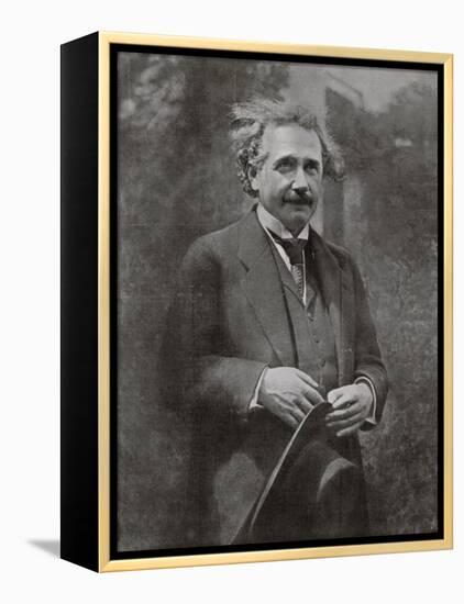 Albert Einstein Scientist During His Visit to Paris in 1922-null-Framed Premier Image Canvas