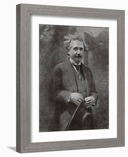 Albert Einstein Scientist During His Visit to Paris in 1922-null-Framed Photographic Print