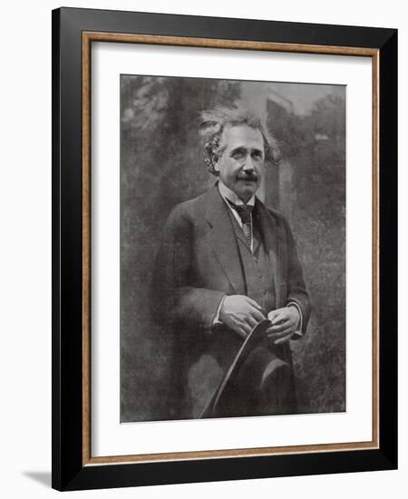 Albert Einstein Scientist During His Visit to Paris in 1922-null-Framed Photographic Print