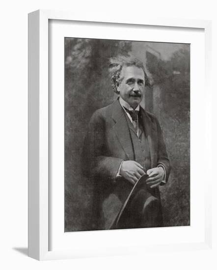 Albert Einstein Scientist During His Visit to Paris in 1922-null-Framed Photographic Print