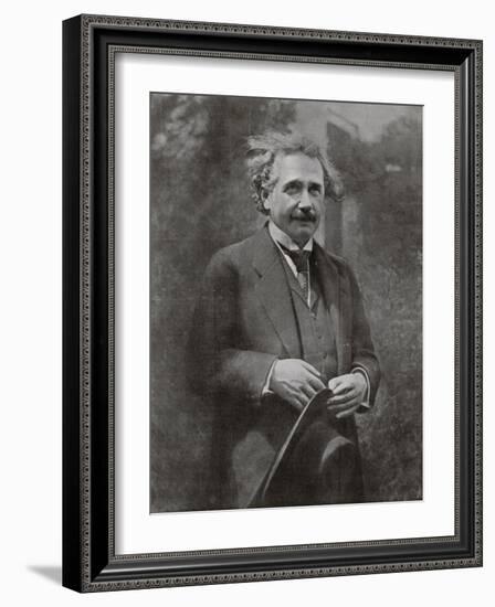 Albert Einstein Scientist During His Visit to Paris in 1922-null-Framed Photographic Print