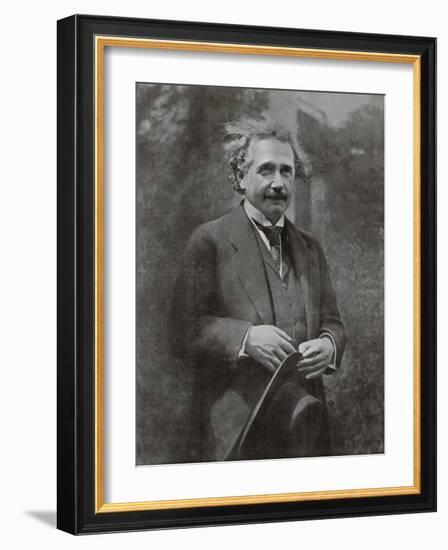 Albert Einstein Scientist During His Visit to Paris in 1922-null-Framed Photographic Print