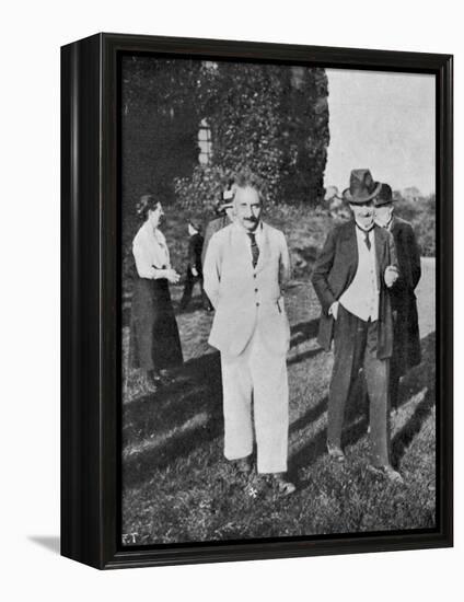 Albert Einstein Scientist in a White Suit-null-Framed Premier Image Canvas