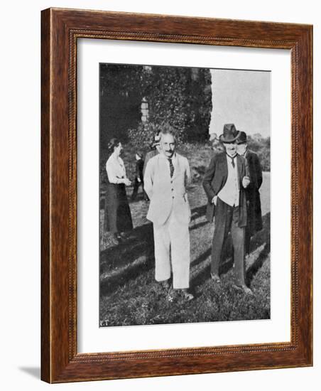 Albert Einstein Scientist in a White Suit-null-Framed Photographic Print