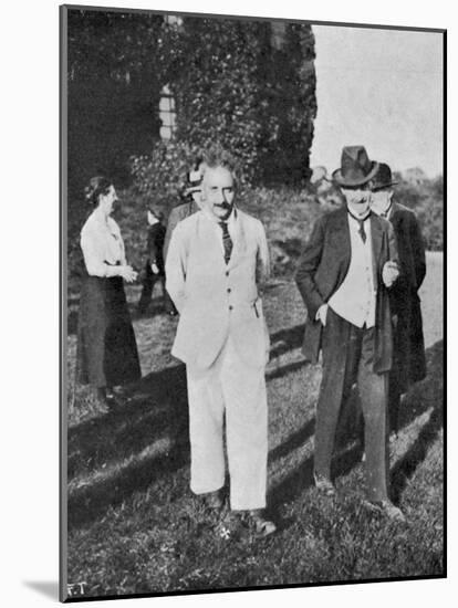 Albert Einstein Scientist in a White Suit-null-Mounted Photographic Print