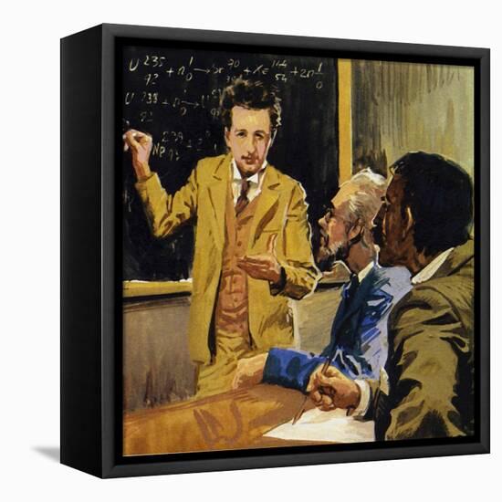 Albert Einstein Took a Degree in Mathematics and Physics-Luis Arcas Brauner-Framed Premier Image Canvas