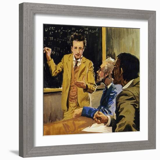 Albert Einstein Took a Degree in Mathematics and Physics-Luis Arcas Brauner-Framed Giclee Print