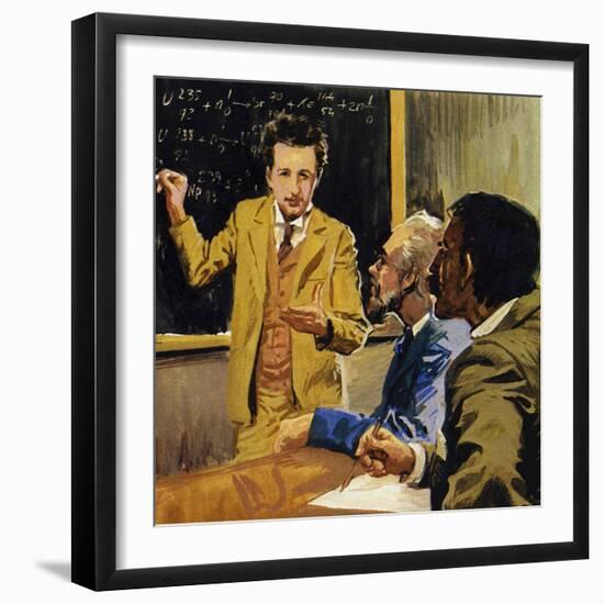 Albert Einstein Took a Degree in Mathematics and Physics-Luis Arcas Brauner-Framed Giclee Print