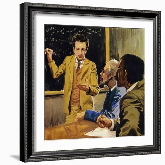 Albert Einstein Took a Degree in Mathematics and Physics-Luis Arcas Brauner-Framed Giclee Print