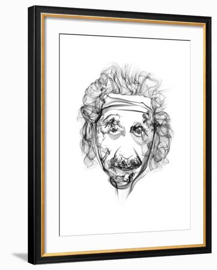 Albert Einstein-Octavian Mielu-Framed Art Print