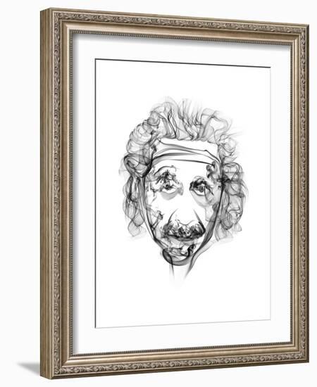 Albert Einstein-Octavian Mielu-Framed Art Print