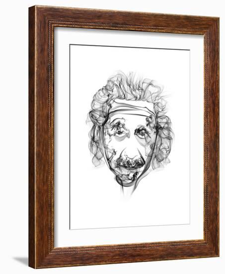 Albert Einstein-Octavian Mielu-Framed Art Print