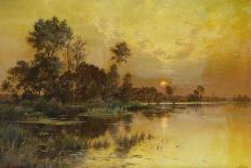 Late Summer Afternoon on the Lake-Albert Gabriel Rigolot-Premier Image Canvas