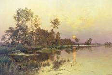 Late Summer Afternoon on the Lake-Albert Gabriel Rigolot-Framed Premier Image Canvas