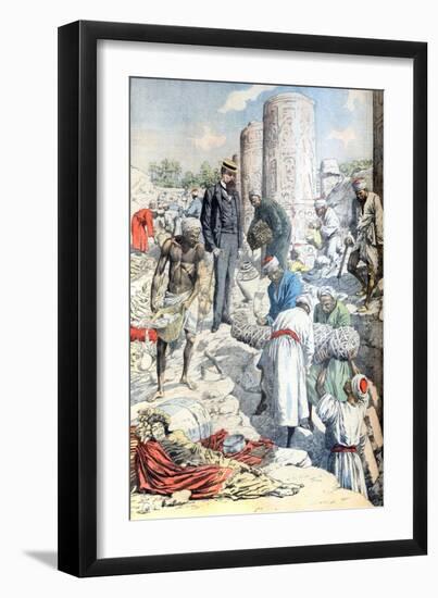 Albert Gayet Archaeological Dig Antinopolis Egypt (Jan 1904)-null-Framed Giclee Print