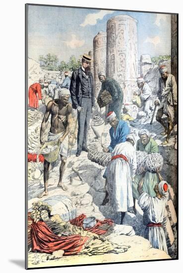 Albert Gayet Archaeological Dig Antinopolis Egypt (Jan 1904)-null-Mounted Giclee Print