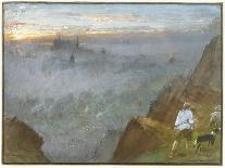 Edinburgh from Salisbury Crags, 1917-Albert Goodwin-Giclee Print