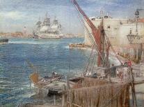 HMS the Victory at Portsmouth, 1907-Albert Goodwin-Giclee Print