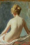 Female Nude (Oil on Board)-Albert Henry Collings-Giclee Print