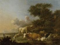 Landscape with Cows-Albert Jansz Klomp-Framed Art Print