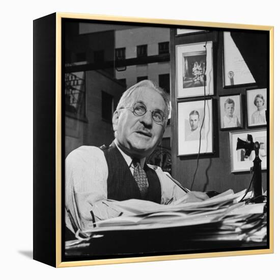 Albert Kahn Sitting at a Desk-Bernard Hoffman-Framed Premier Image Canvas