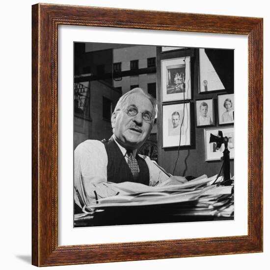 Albert Kahn Sitting at a Desk-Bernard Hoffman-Framed Photographic Print