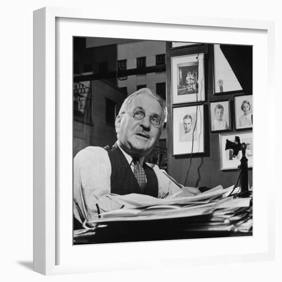 Albert Kahn Sitting at a Desk-Bernard Hoffman-Framed Photographic Print