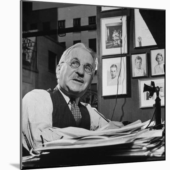 Albert Kahn Sitting at a Desk-Bernard Hoffman-Mounted Photographic Print