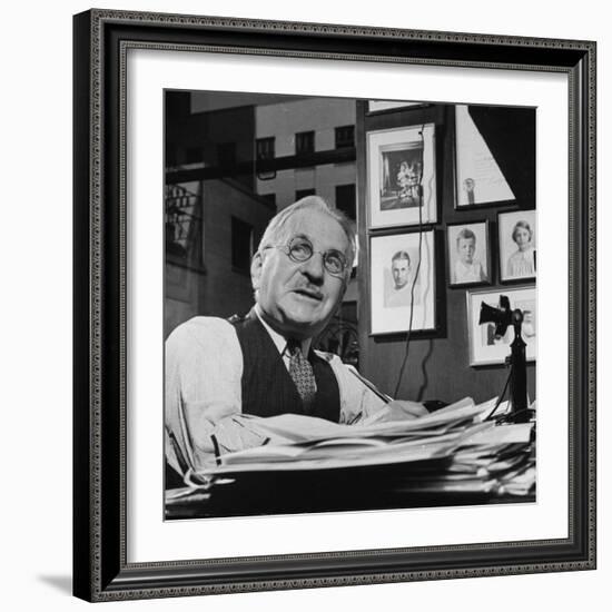 Albert Kahn Sitting at a Desk-Bernard Hoffman-Framed Photographic Print