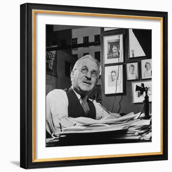 Albert Kahn Sitting at a Desk-Bernard Hoffman-Framed Photographic Print