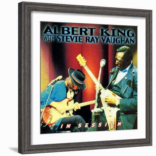 Albert King with Stevie Ray Vaughan - In Session--Framed Art Print