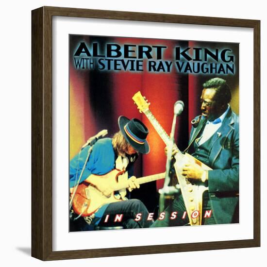 Albert King with Stevie Ray Vaughan - In Session-null-Framed Art Print