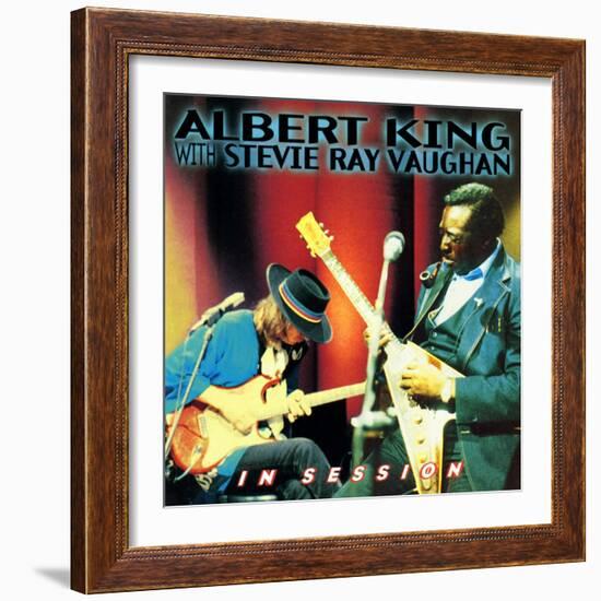 Albert King with Stevie Ray Vaughan - In Session--Framed Art Print