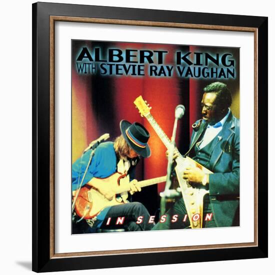 Albert King with Stevie Ray Vaughan - In Session-null-Framed Art Print