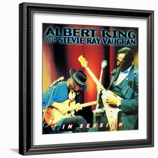 Albert King with Stevie Ray Vaughan - In Session--Framed Art Print