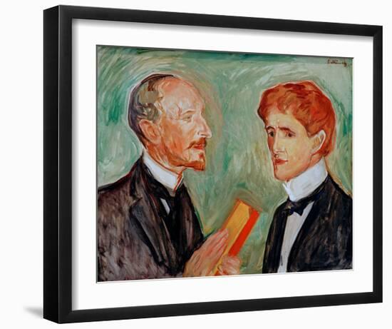 Albert Kollman and the Danish Author, 1901-Edvard Munch-Framed Giclee Print