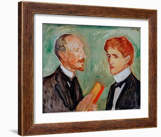 Albert Kollman and the Danish Author, 1901-Edvard Munch-Framed Giclee Print