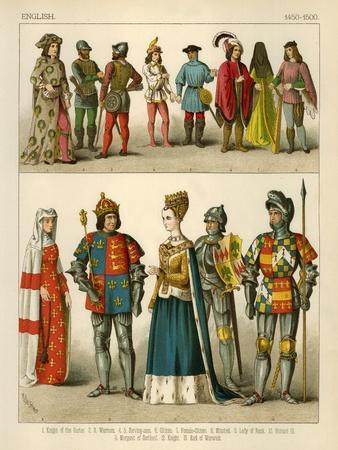 English Costume 1450-1500' Giclee Print - Albert Kretschmer | Art.com