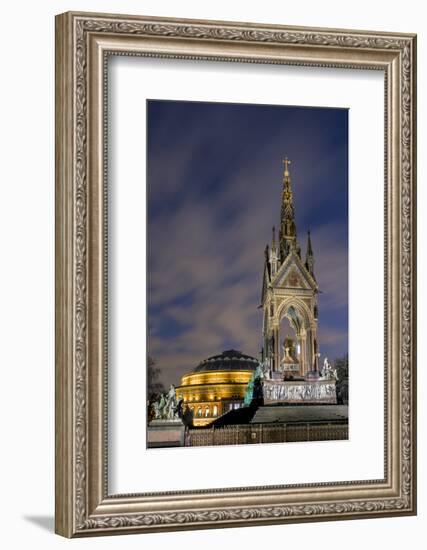 Albert Memorial and Albert Hall at dusk, Kensington, London, England, United Kingdom, Europe-Charles Bowman-Framed Photographic Print