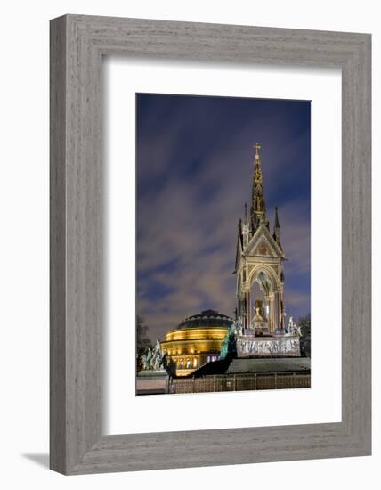 Albert Memorial and Albert Hall at dusk, Kensington, London, England, United Kingdom, Europe-Charles Bowman-Framed Photographic Print