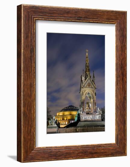 Albert Memorial and Albert Hall at dusk, Kensington, London, England, United Kingdom, Europe-Charles Bowman-Framed Photographic Print