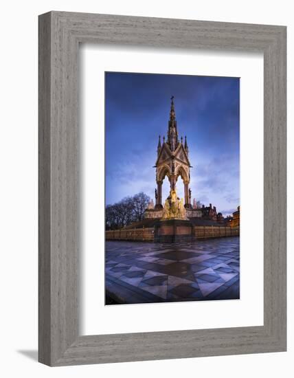 Albert Memorial at dusk, Kensington Gardens, London, England, United Kingdom, Europe-Charles Bowman-Framed Photographic Print
