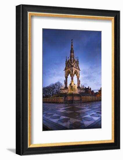 Albert Memorial at dusk, Kensington Gardens, London, England, United Kingdom, Europe-Charles Bowman-Framed Photographic Print