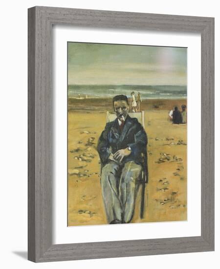 Albert on Rhyl Beach, 2008-Margaret Hartnett-Framed Giclee Print