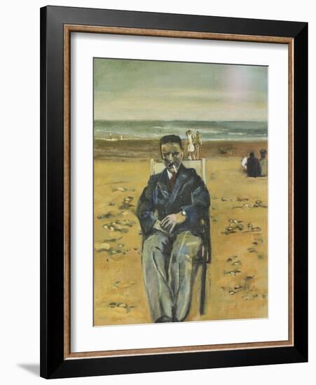 Albert on Rhyl Beach, 2008-Margaret Hartnett-Framed Giclee Print