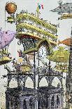A Flying Casino Supported by Air Ballons and Other Air Machines-Albert Robida-Giclee Print