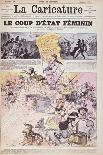 The Feminist Coup D'Etat', from 'La Caricature', October 1880-Albert Robida-Giclee Print