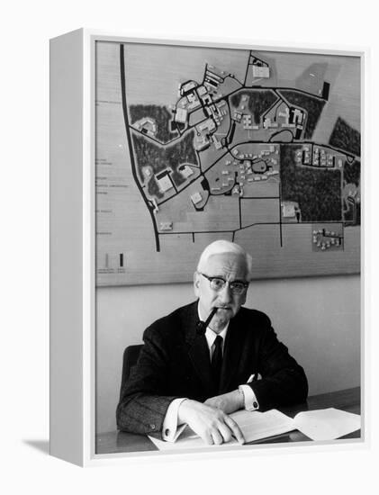 Albert Sabin Sitting in His Office-null-Framed Premier Image Canvas