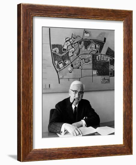 Albert Sabin Sitting in His Office-null-Framed Photographic Print